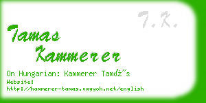 tamas kammerer business card